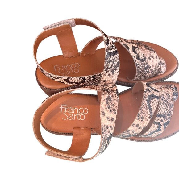 Franco Sarto Snakeskin Laritza Strappy Statement Sandals 7 - Picture 3 of 9